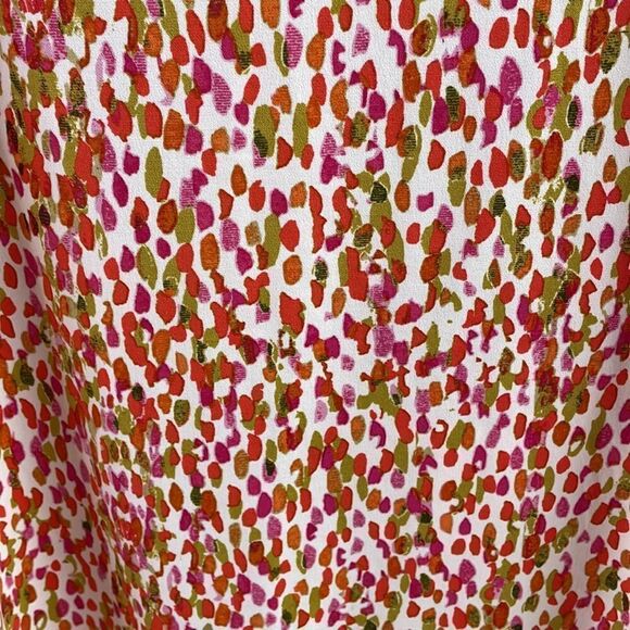 Josephine Studio Ladies Vneck Blouse, Petite Medium, White and Multicolor - Picture 6 of 6